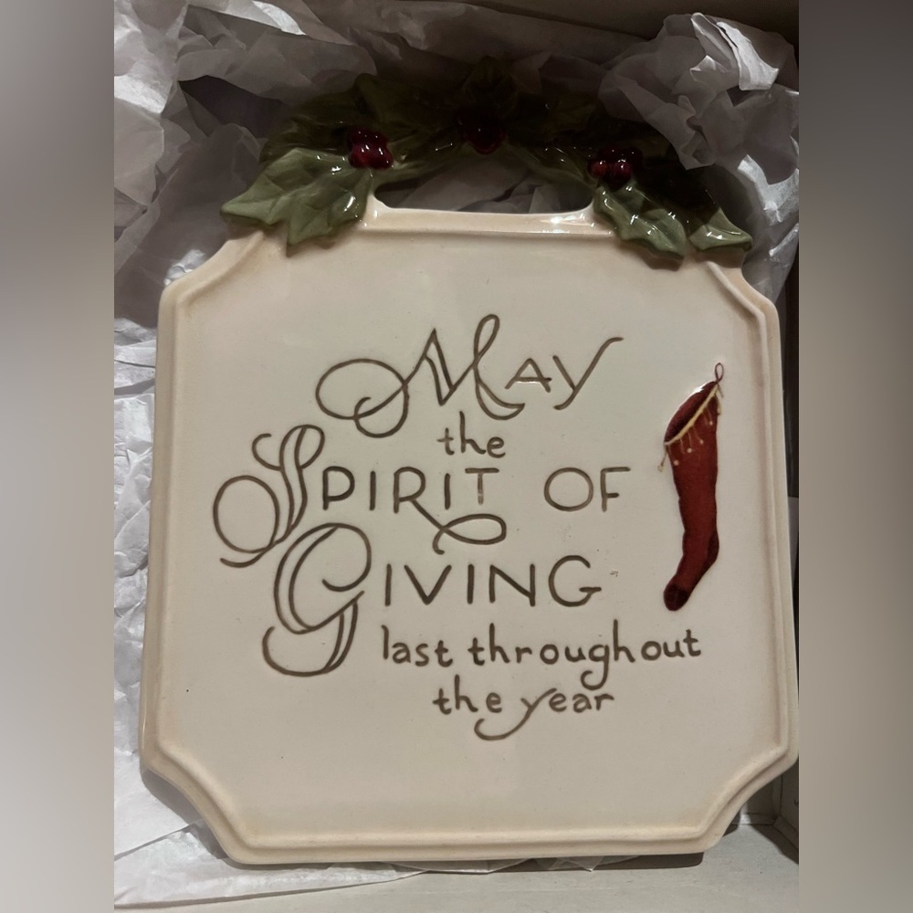 Christmas wall hanging- May the Spirit of Giving Last Throughout the Year